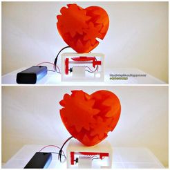 20140318_18.jpg Free STL file Geared Heart, Motorized Edition -JAY Fix・3D printing idea to download