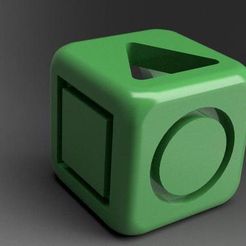 Squid_Game_20mm_Cube_HalfHollow_v1.jpg Descargar archivo STL gratis Cubo medio hueco de 20 mm de calibración - Juego de calamares • Diseño para la impresora 3D, AlwaysBlue