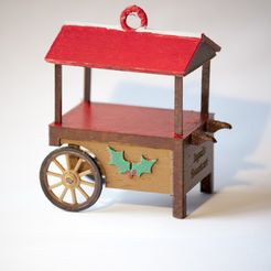 Sweetcart3.jpg Free STL file Sweet Cart Christmas Ornament・3D printer design to download