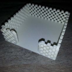 20150202_210750[1.jpg Download free STL file Pixelated 3in. X 3in. Noteholder • Object to 3D print, eman717