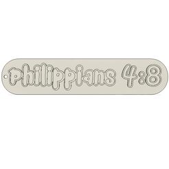 Screenshot_20230220_104552.png STL file Bible Verse Keychain - Philippians 4:8・3D printer model to download