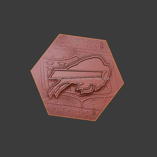 Football NFL Wall Deco Bills 3D model