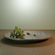 M-1.3.png 3D Model STL FILE .Serving plate-1. For CNC Router Engraver.