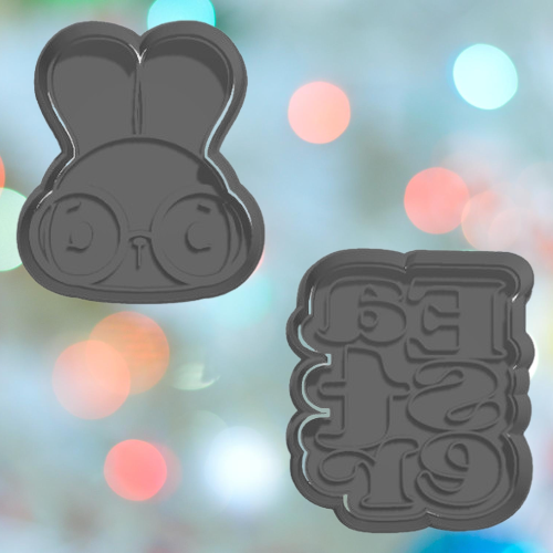Nerdy Bunny Cookie Cutter Set