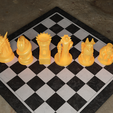5.png Dragon Figure Chess Set Dragon Knight Character Chess Pieces