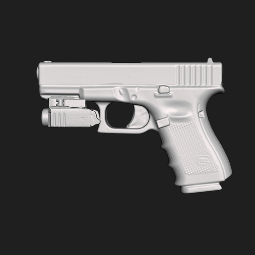 Glock 19 Gen4 PowerTac Mark Mini Real Size Scan 3D Gun Mold 3D model