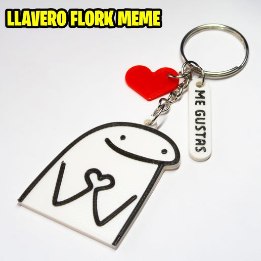 Flork Meme Keychain 3D model