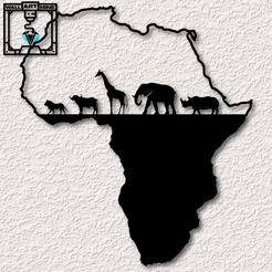 project_20230903_1017308-01.png África arte de la pared África Decoración de la pared Mapa 2d arte