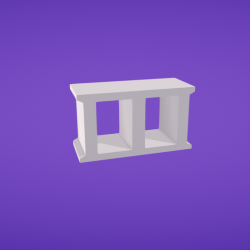 Cinder block - 3D model önizlemesi