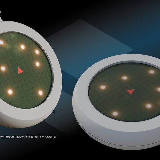 Mini Dragonball radar with working screen 3D model