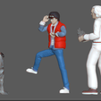 4.png MARTY MCFLY DOC EMIT BROWN BACK TO THE FUTURE FIGURINE MINIATURE 1:24 3d print