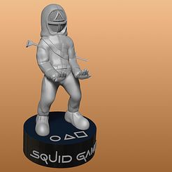1.jpg Archivo STL Posa control de soldado del juego del calamar - Controller holder PS4 Squid Game・Plan imprimible en 3D para descargar