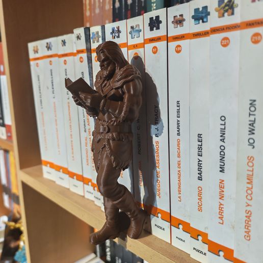 Bárbaro Lector — Barbarian Shelf Companion / Fantasy Bookshelf STL
