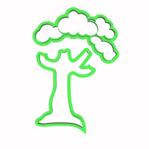 Cortador Silhueta - Arvore 3D model