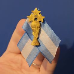Escarapela.jpg Archivo STL Escarapela Campeón del mundo.・Diseño imprimible en 3D para descargar