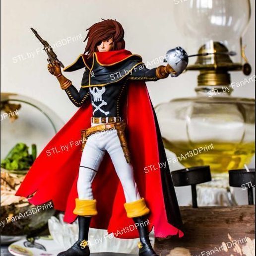 Albator - Captain Harlock - Figurine flexible - Ceppi Ratti Fin Années
