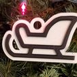 20231119_123036.jpg Christmas sleigh - Hanging Tree decoration - Holiday ornament  - Navidad ornament