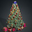 211.55-cm.jpg Chrismas Tree 3D Model - Obj - FbX - 3d PRINTING - 3D PROJECT - GAME READY NOEL Chrismas Tree  Chrismas Tree NOEL