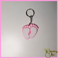 PiesBb_1.png Baby feet keychain