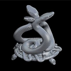 3D file Snake bush viper- Atheris-hispida 🐍・Template to download and 3D  print・Cults