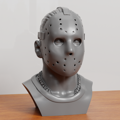 8.png Fichier STL JASON VORHEES - BUSTE - VENDREDI 13・Plan pour imprimante 3D à télécharger
