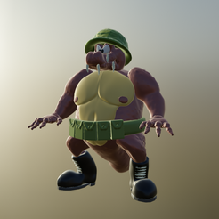 Blender-C__Users_mbaud_OneDrive_Desktop_Maximilian_Hobby-3D-Druck_2.Animationen-Blender-Stl_DK-Cou.png Donkey Kong Country Klum's Enemy Crocodile Minion Nintendo