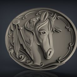 275.jpg Free STL file Horse head bust cnc art・3D printing template to download