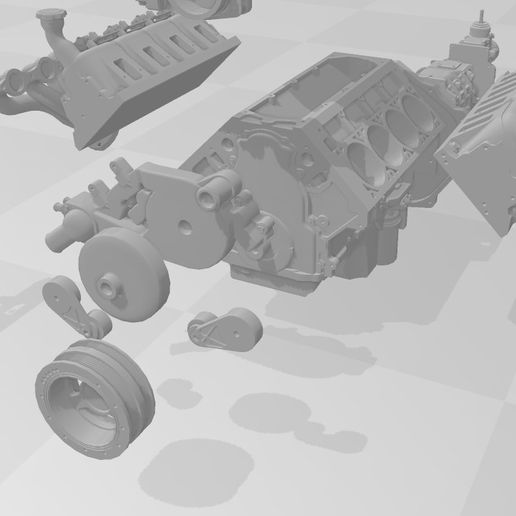 Archivo STL Motor V8 escala 1/10・Diseño imprimible en 3D para descargar ...