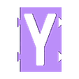 Pochoir Y.stl Stencil letter "Y" for spray paint, brush, airbrush.