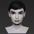 27.jpg Audrey Hepburn black and white bust for full color 3D printing
