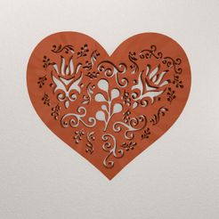 Heart-Wall-Decoration-WARAJ71-Preview.jpg STL file Heart Wall Decoration WARAJ71・3D printable model to download