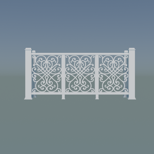 🏘️ 3D Model Railing - Balcony・ STL File for 3D printing・Cults
