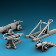 1.png Medieval Castle Diorama - Set of four siege weapons
