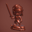 Capture.png Chibi Geralt of Rivia - 3D Model for Printing - The Witcher Collectible