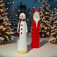 02.jpg Santa Claus and Snowman - Stylized - Christmas Decoration