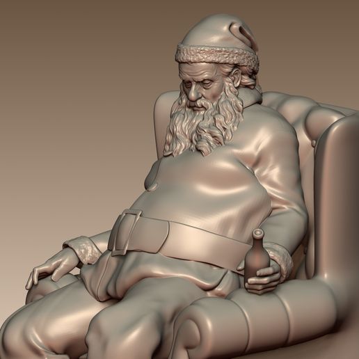 15.jpg Santa Claus Tired Drinking