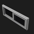 IMG_1977.png White Sliding Double Glazed Sliding Window - 3D Design for Home Printing