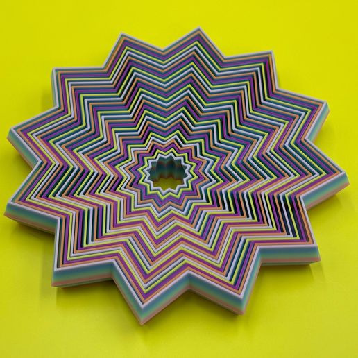 Fidget Star - 12 Points - 25 Rings