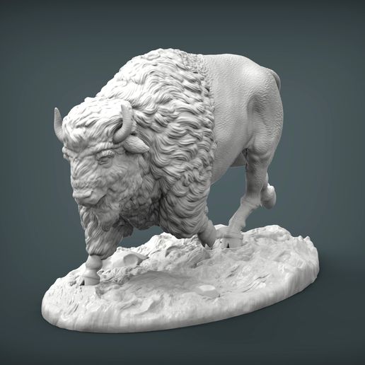 bison6.jpg Bison 3D print model
