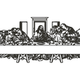 lastSupper_t.png Archivo STL gratuito La Última Cena (Leonardo) para Muro・Objeto para descargar e imprimir en 3D