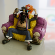 Test1.png One Piece Anime Blackbeard Marshall D Teach with Throne STL 3D print model