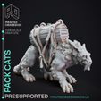 pack-cats-5.jpg Trader and Cats - Tabaxi Caravan - PRESUPPORTED - Illustrated and Stats - 32mm scale