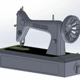 s4.jpg Vintage Sewing Machine – Decorative 3D Printable Model Inspired by Singer (Scalable, STL)