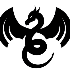 dragon1.png Archivo STL gratis Arte mural del dragón・Objeto de impresión 3D para descargar