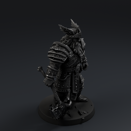 Dwarf Hammerguard 3D printable STL miniature