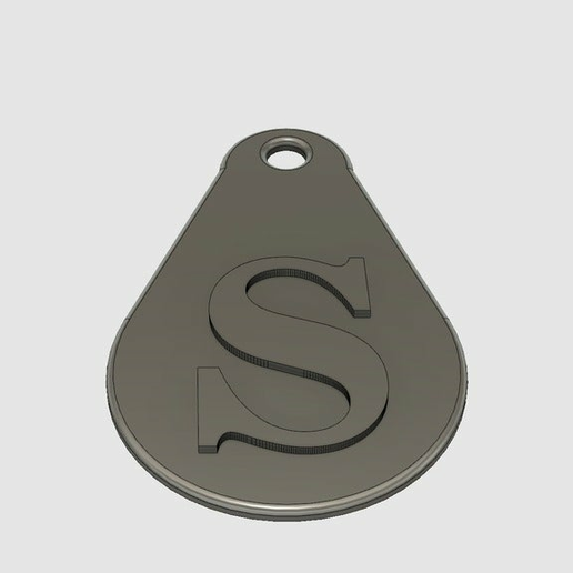 🔑 Letter S Key Fob・Free STL File for ・Cults