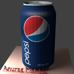 Pepsi front.png 3D-Datei Pepsi Can 3D Model・Design für den 3D-Druck zum Herunterladen, theanuragmalviya