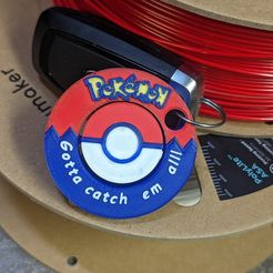 PXL_20230730_011108979.jpg Free OBJ file Pokémon Spinning Keychain・Template to download and 3D print