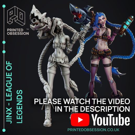 Jinx - League of Legends - Original Version - 25cm model - Fanart 3D model