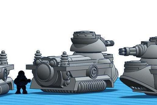 Wastewars - Lunar Coalition T22 Armstrong hover tank - 3D model önizlemesi